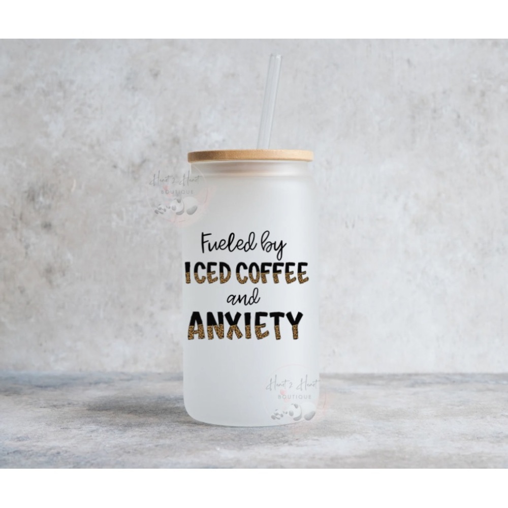 16oz frosted glass can tumbler